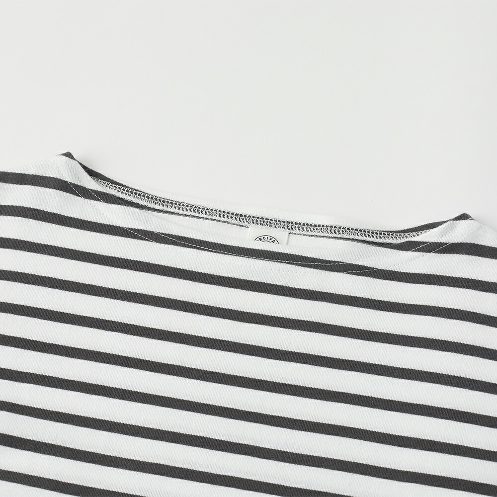 SALE 20％OFF カットソー レディース 長袖 ボーダー 40/2 JERSEY ボートネック ショートプルオーバー #OR-C0414BFJ レディース オーシバル オーチバル 2025春夏 ORCIVAL SALE 20％OFF カットソー レディース 長袖 ボーダー 40