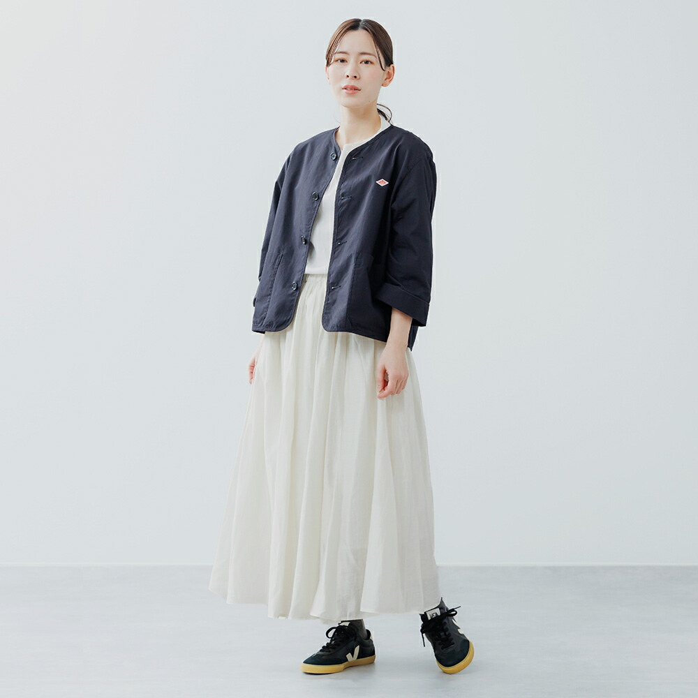 SALE 25％OFF 裾切替タックスカート ロングスカート ウエストゴム