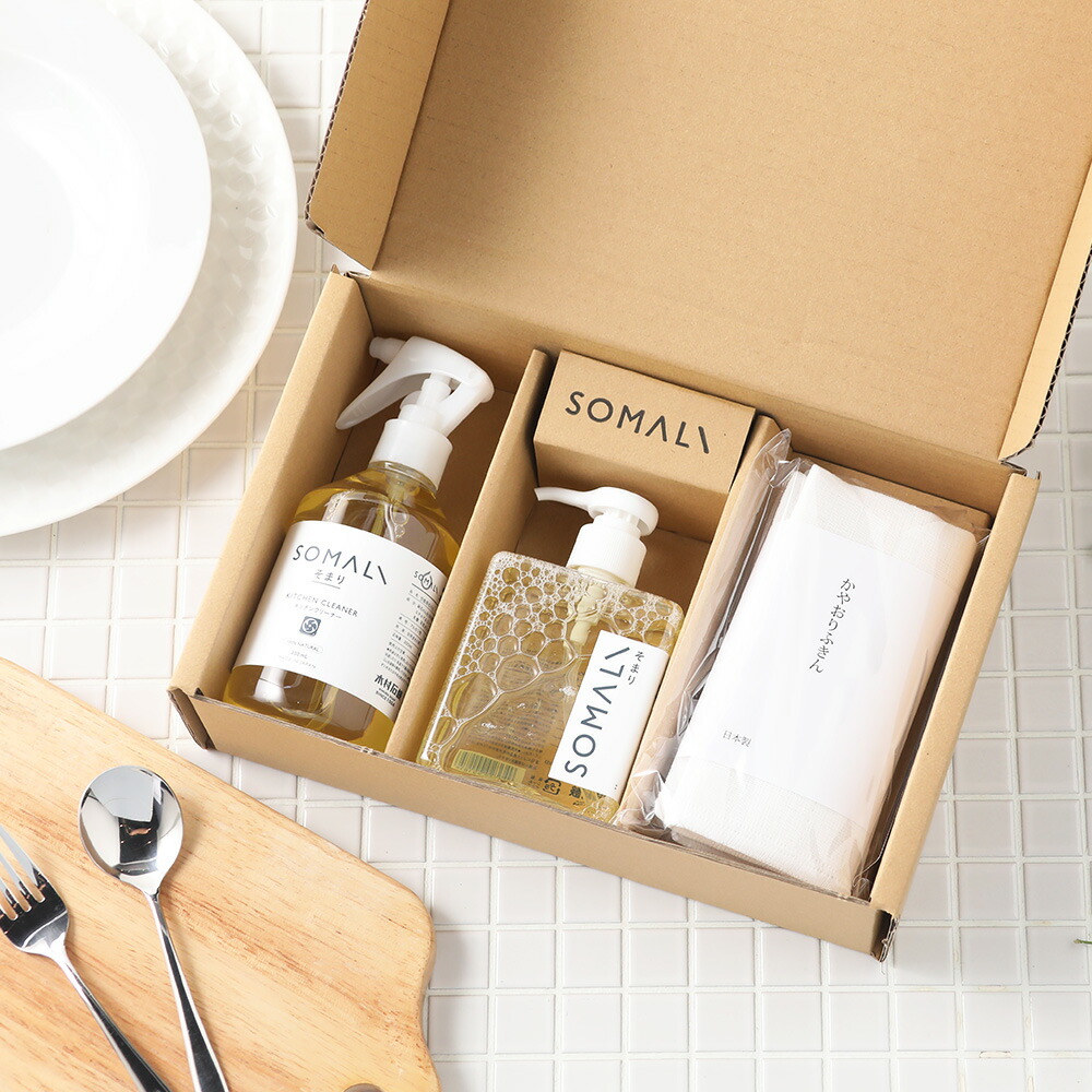SOMALI ギフトJ 台所セット キッチンクリーナー 台所用複合石けん かや