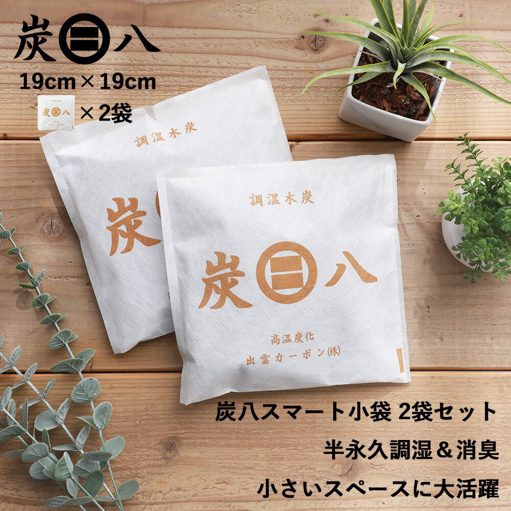 出雲屋炭八 2袋セット 炭八 スマート小袋 0.4L×2袋 不織布2重包装すみ 