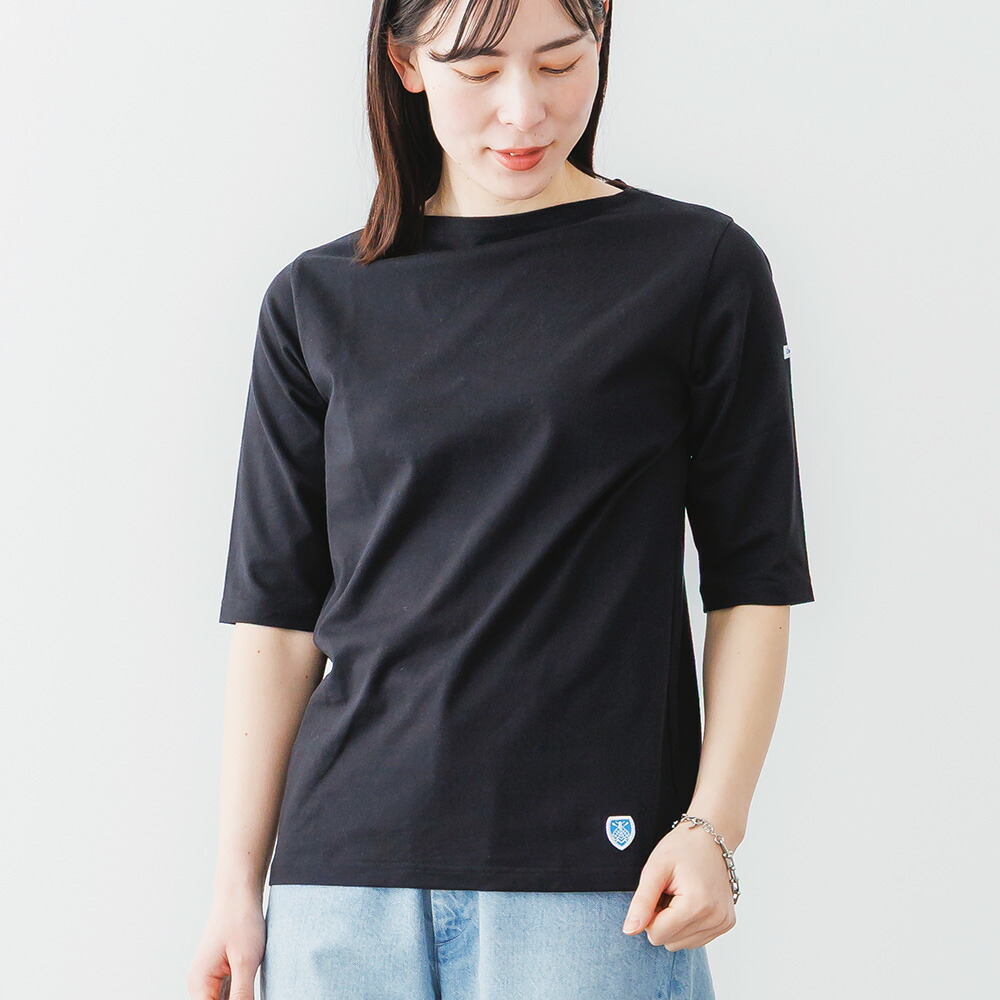 ORCIVAL（オーシバル） カットソー ボートネック ハーフスリーブ プル