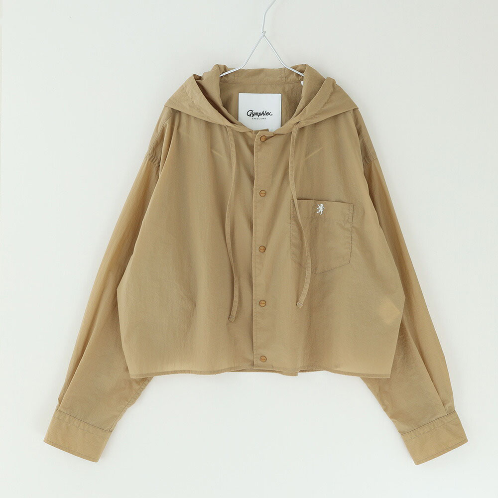 GYMPHLEX（ジムフレックス） ナイロンフードシャツジャケット #GY