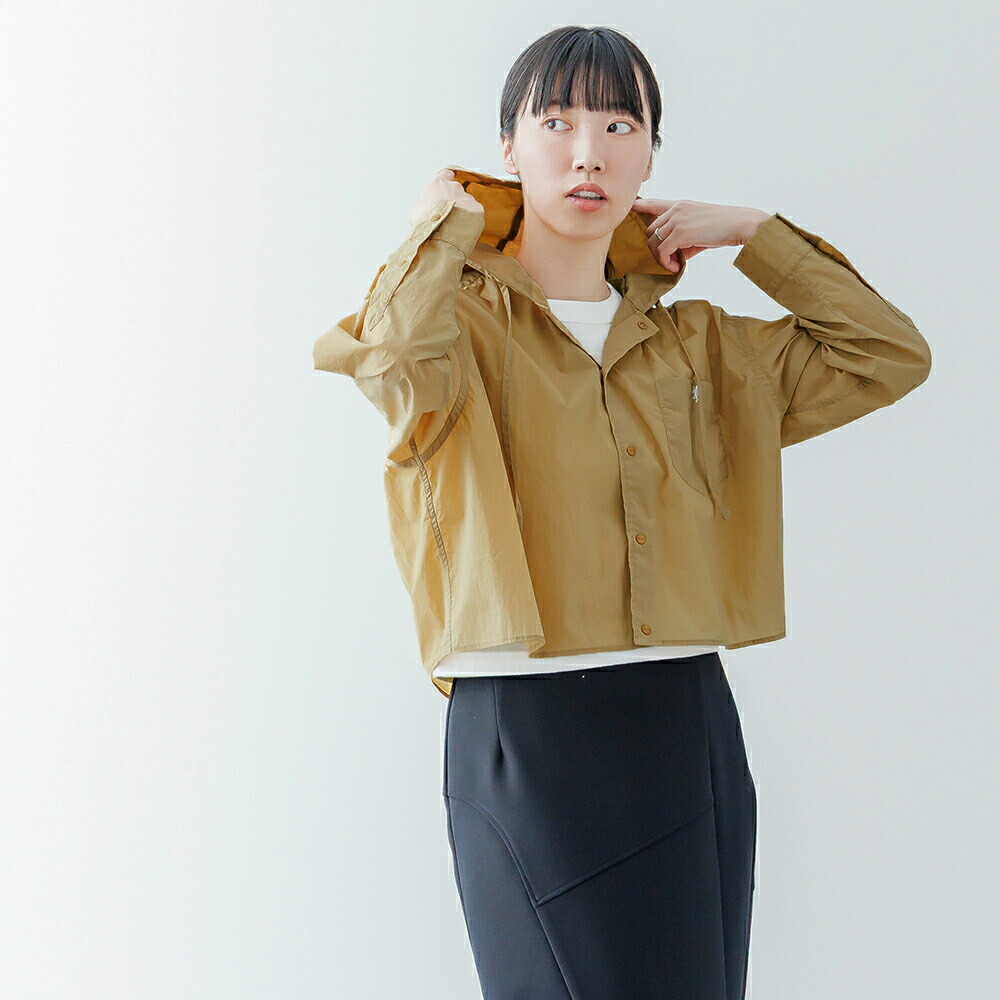 GYMPHLEX（ジムフレックス） ナイロンフードシャツジャケット #GY