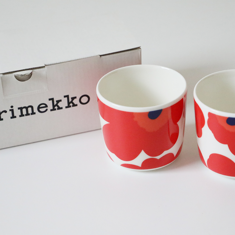 【新品】マリメッコ　Lettoレット 2個とウニッコ　オレンジ2個　ラテマグ marimekko（マリメッコ） 正規品 Unikko ウニッコ ラテマグ コーヒー