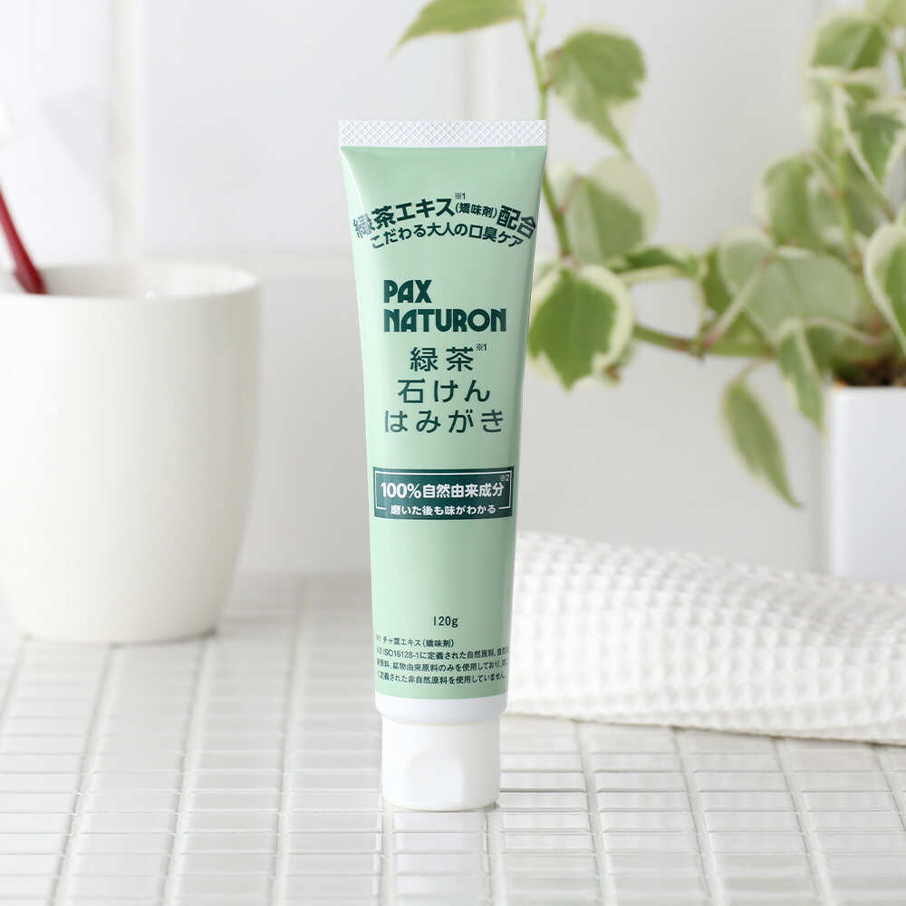 PAX NATURON パックスナチュロン 緑茶石けんはみがき 120g 太陽油脂