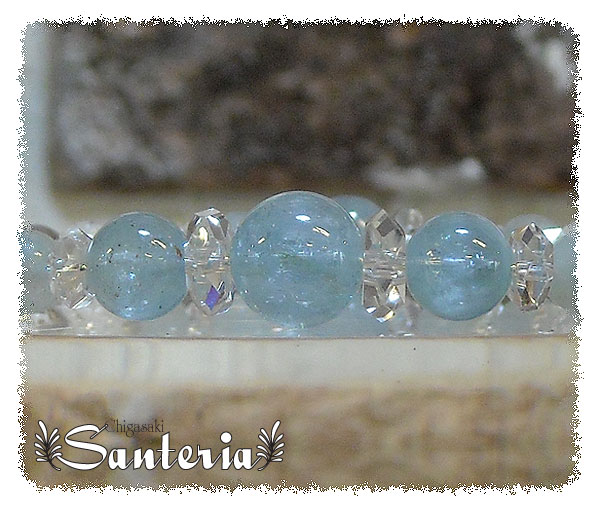 うお座 星座守護石 天然石パワーストーンブレスレット アクアマリンAA