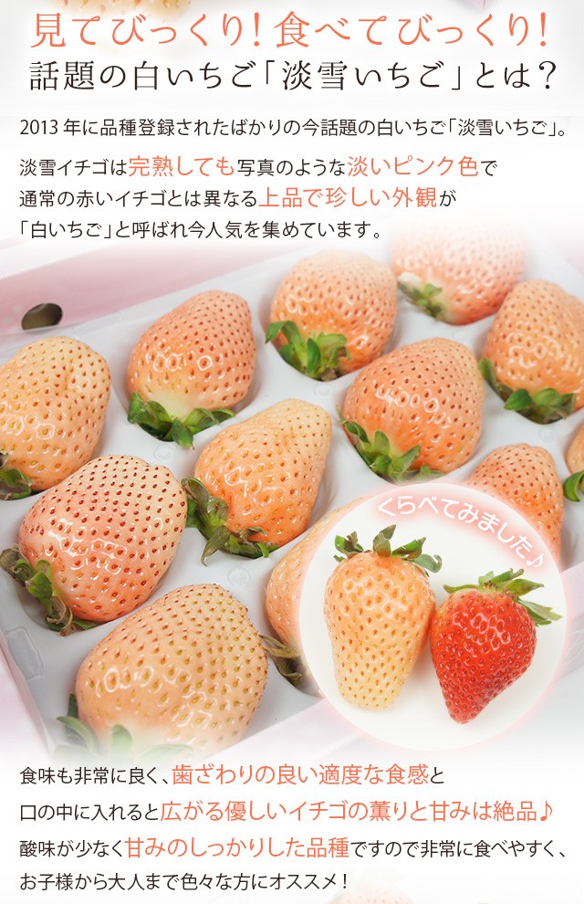 産地直送 送料無料 熊本横島産 淡雪いちご 約400g 9 15粒 化粧箱入 いちご 苺 白イチゴ 白いちご ピンク 送料無料 本州 四国 九州 Strawberry Awayuki Gift 産地直送ふるさと特産館 通販 Yahoo ショッピング