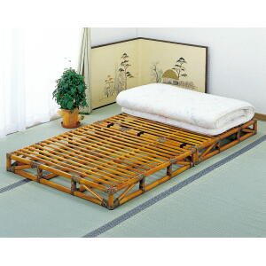 ラタン製 折りたたみベッド 折り畳みベッド ラタンベッド すのこベッド/ Bed 籐ベッド I-Y
