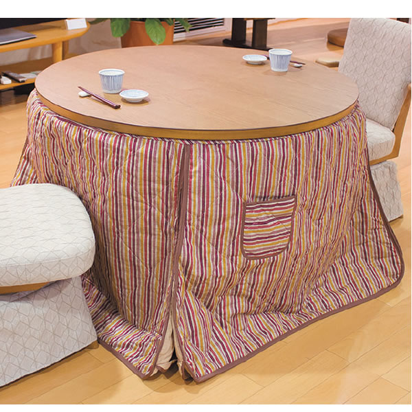 ハイタイプダイニングこたつ布団 円形 110センチ丸 コタツ用 掛け