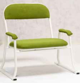 4脚セット》お座敷座チェア 肘付き座いす 高座椅子 2色対応 グリーン色