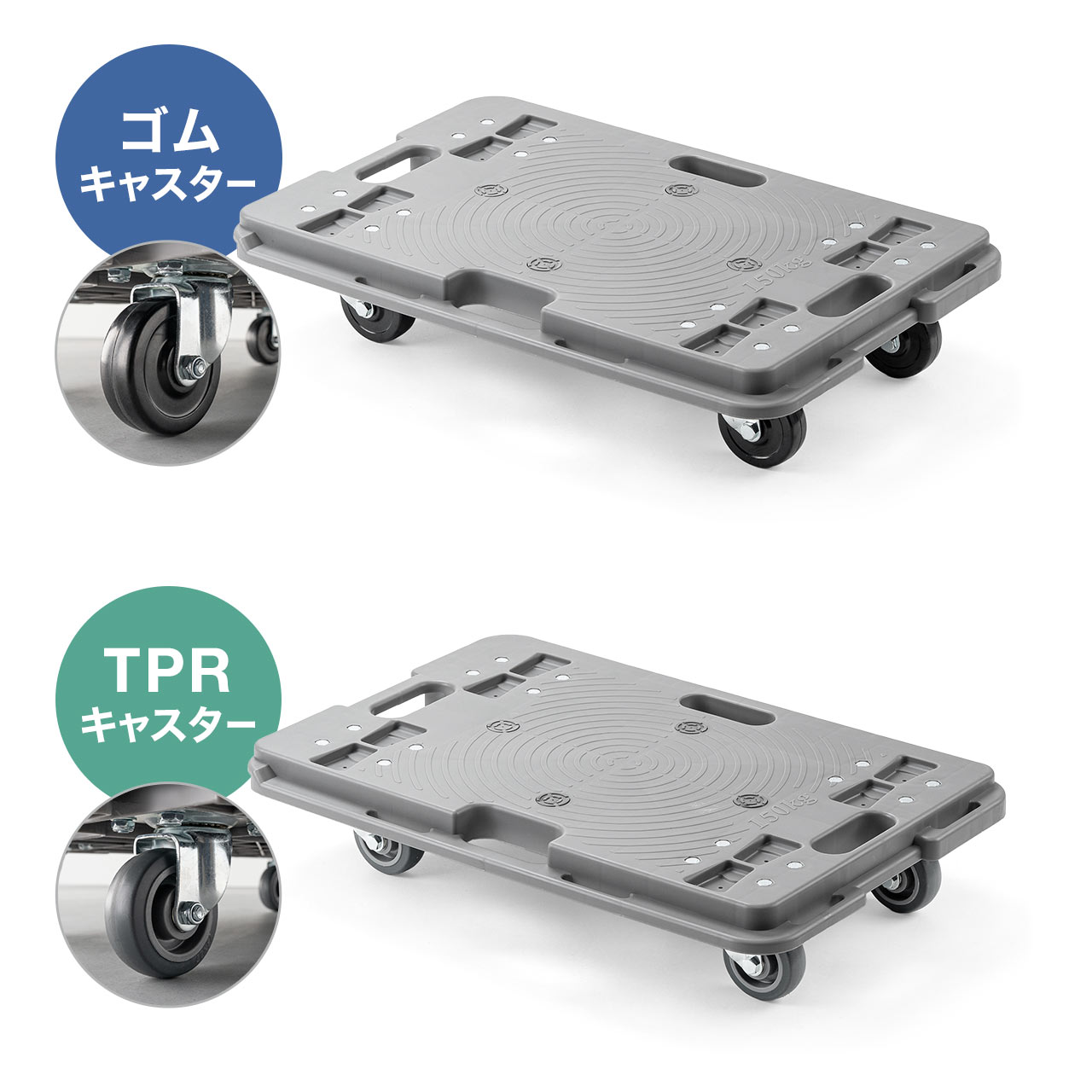 SANWA SUPPLY（サンワサプライ） 平台車 台車 キャスター付き タイヤ 4