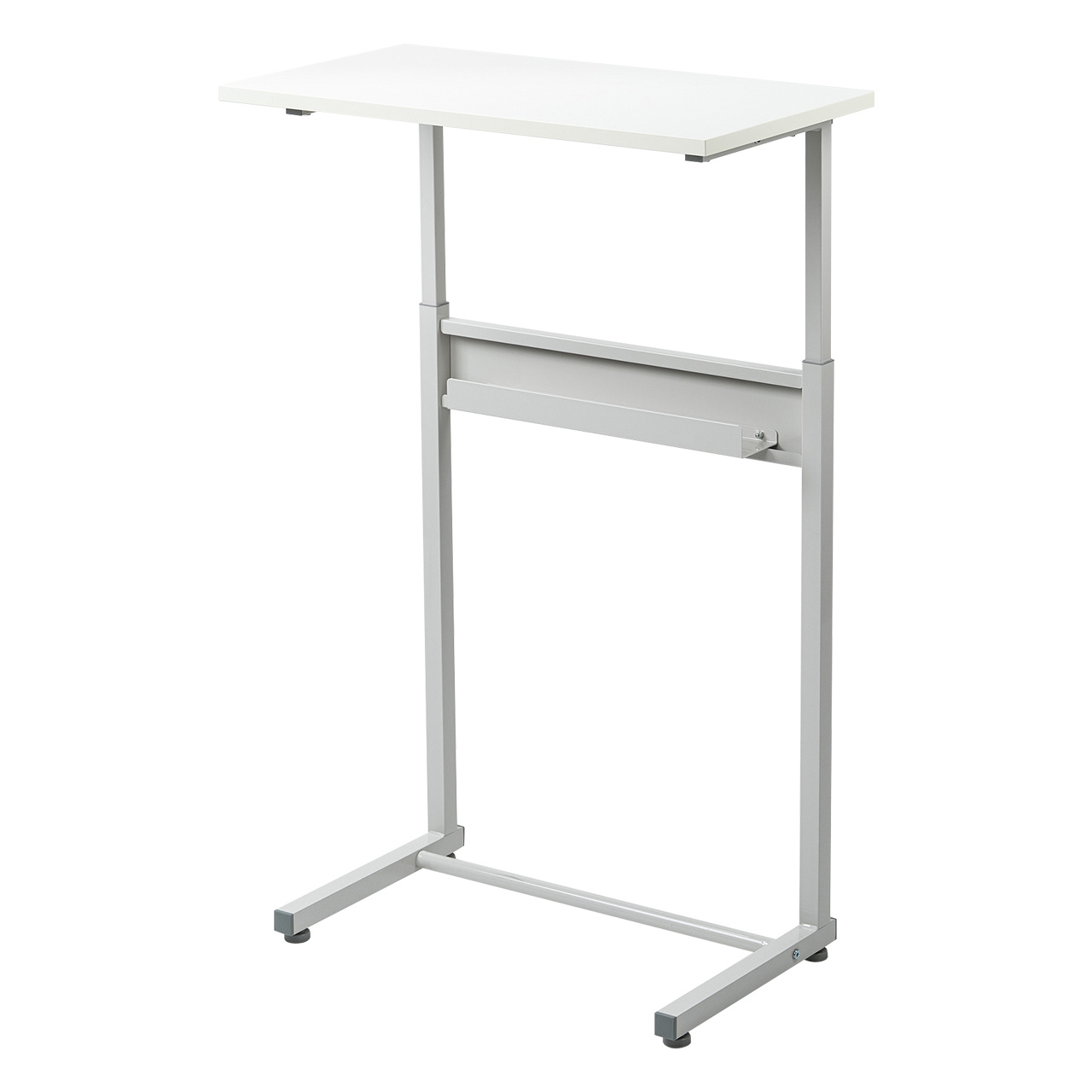 サブテーブル 拡張テーブル サイドテーブル 高さ調整 モニター台 机上台 プリンタ台 ケーブルトレイ付き シンプルワークデスク向け パソコンデスク 100-DESKF047 | SANWA SUPPLY | 03