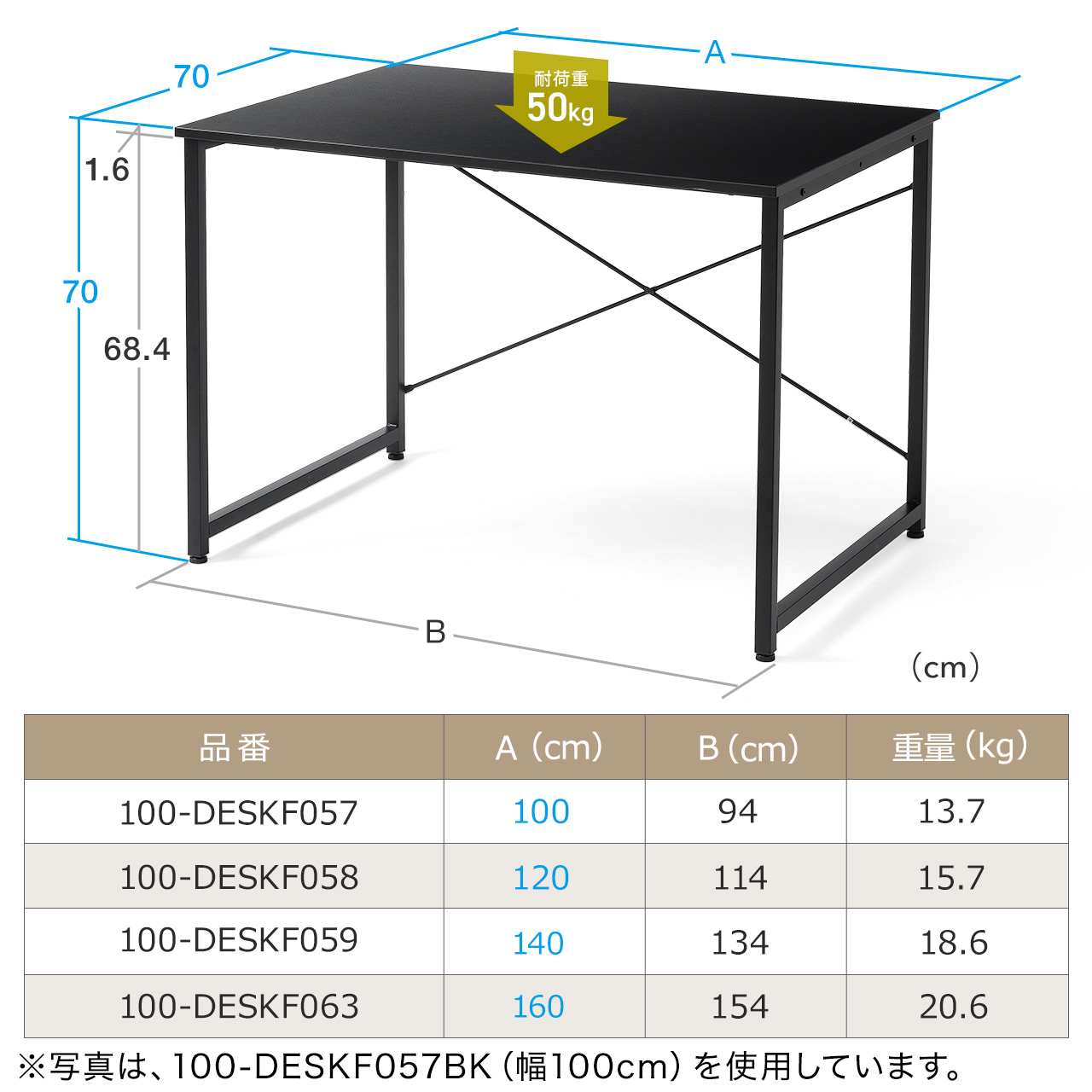 SANWA SUPPLY（サンワサプライ） シンプルデスク ワークデスク 机 幅