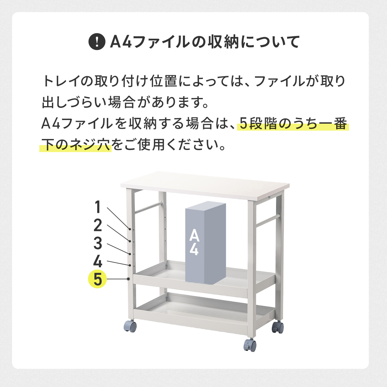 SANWA SUPPLY（サンワサプライ） デスクワゴン トレイワゴン オープン