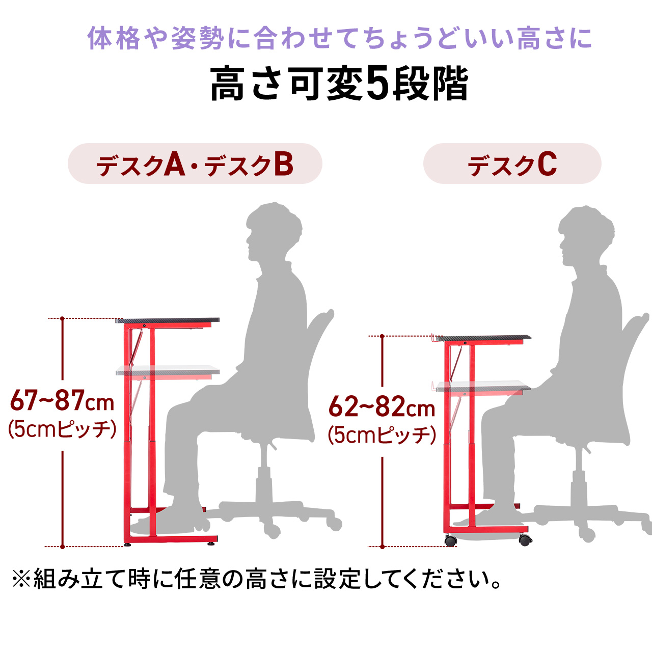 ゲーミングデスク 3点セット L字デスク パソコンデスク PCデスク 平机