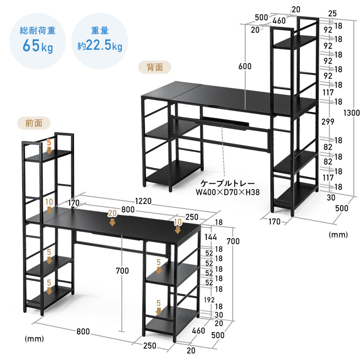 SANWA SUPPLY(サンワサプライ) パソコンデスク ラック ワークデスク SANWA SUPPLY(サンワサプライ) パソコンデスク ラック ワークデスク