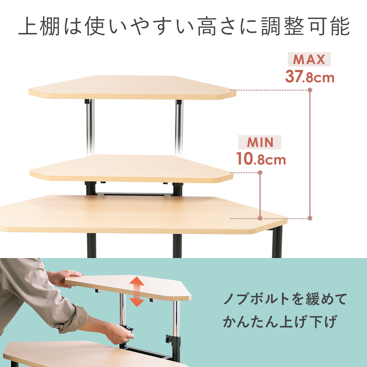 コーナーデスク 収納付き パソコンデスク コーナーテーブル おしゃれ