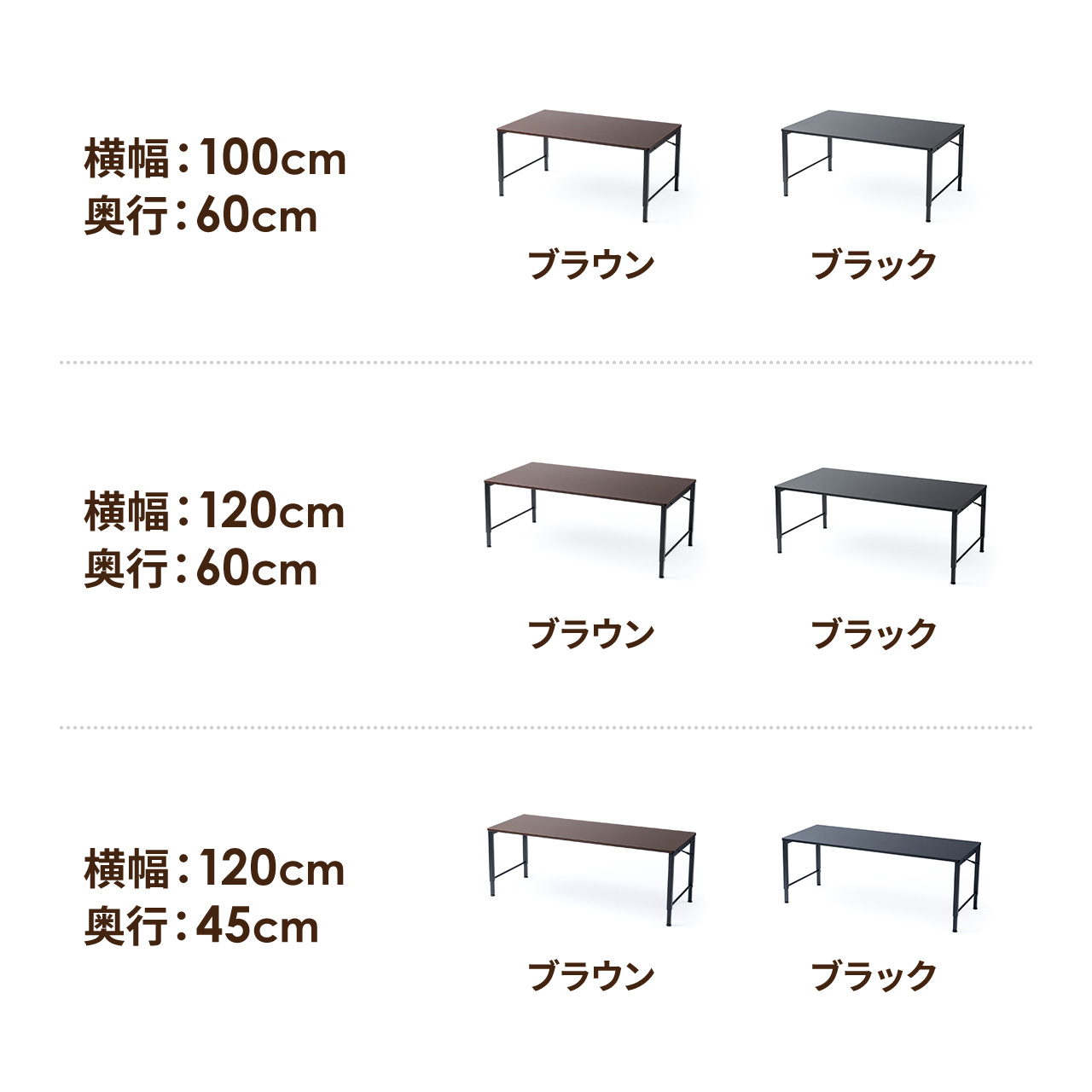 SANWA SUPPLY（サンワサプライ） ローデスク 幅120×奥行45×高さ38cm