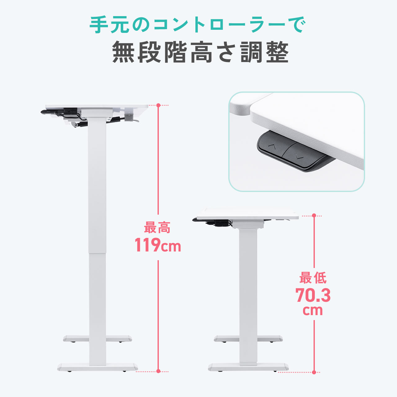 SANWA SUPPLY（サンワサプライ） スタンディングデスク 電動昇降デスク