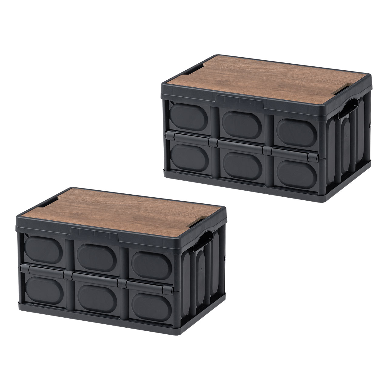 SANWA SUPPLY 折りたたみ コンテナ 折り畳み 収納ボックス 2個