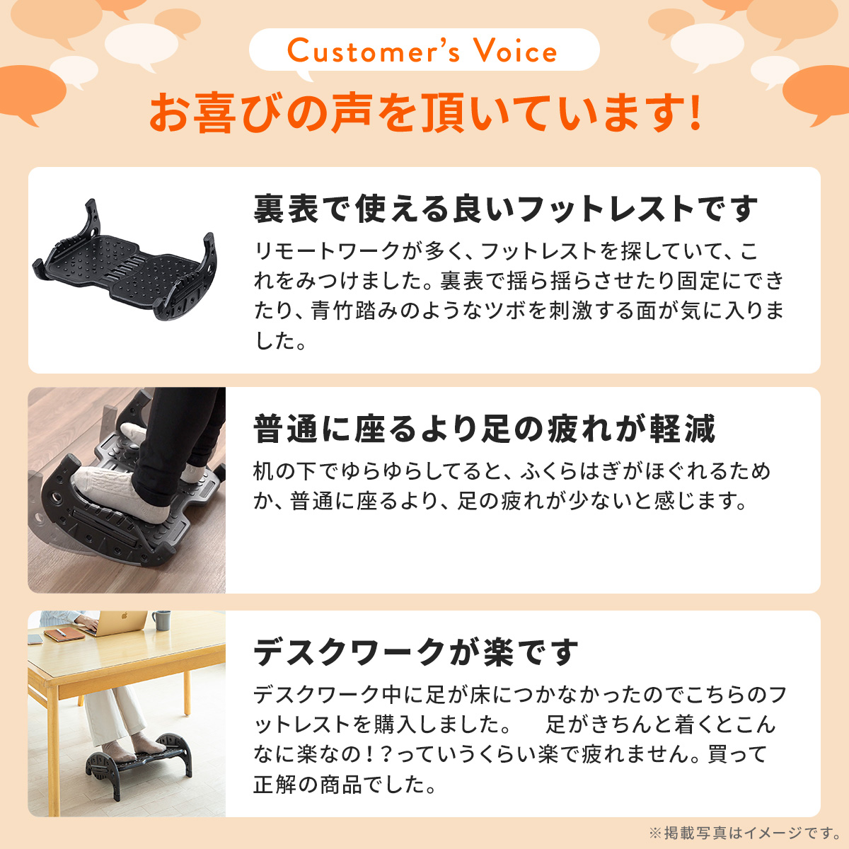 フットレスト 足置き 足置き台 オフィス デスク下 オットマン スウィング 2WAY 薄型 軽量 足休め 疲労軽減 姿勢改善 快適 脚 家庭 テレワーク 足台 100-FR030 関連画像2