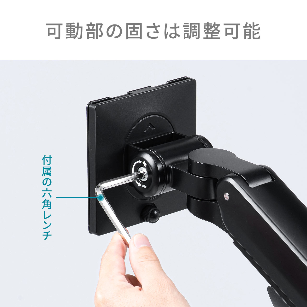 モニターアーム バネ式 メカニカルスプリング 40インチ 黒 ディスプレイアーム モニタースタンド クランプ式 サンワダイレクト 1画面 シングル 100-LAC011_14
