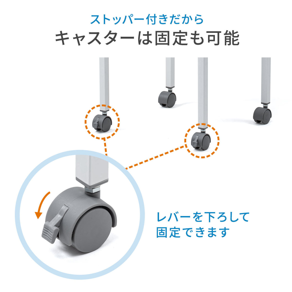 プロジェクター台 プロジェクタースタンド キャスター付き 消毒液台 ノートパソコン台 電話台 シンプル 100-PRST004｜sanwadirect｜07