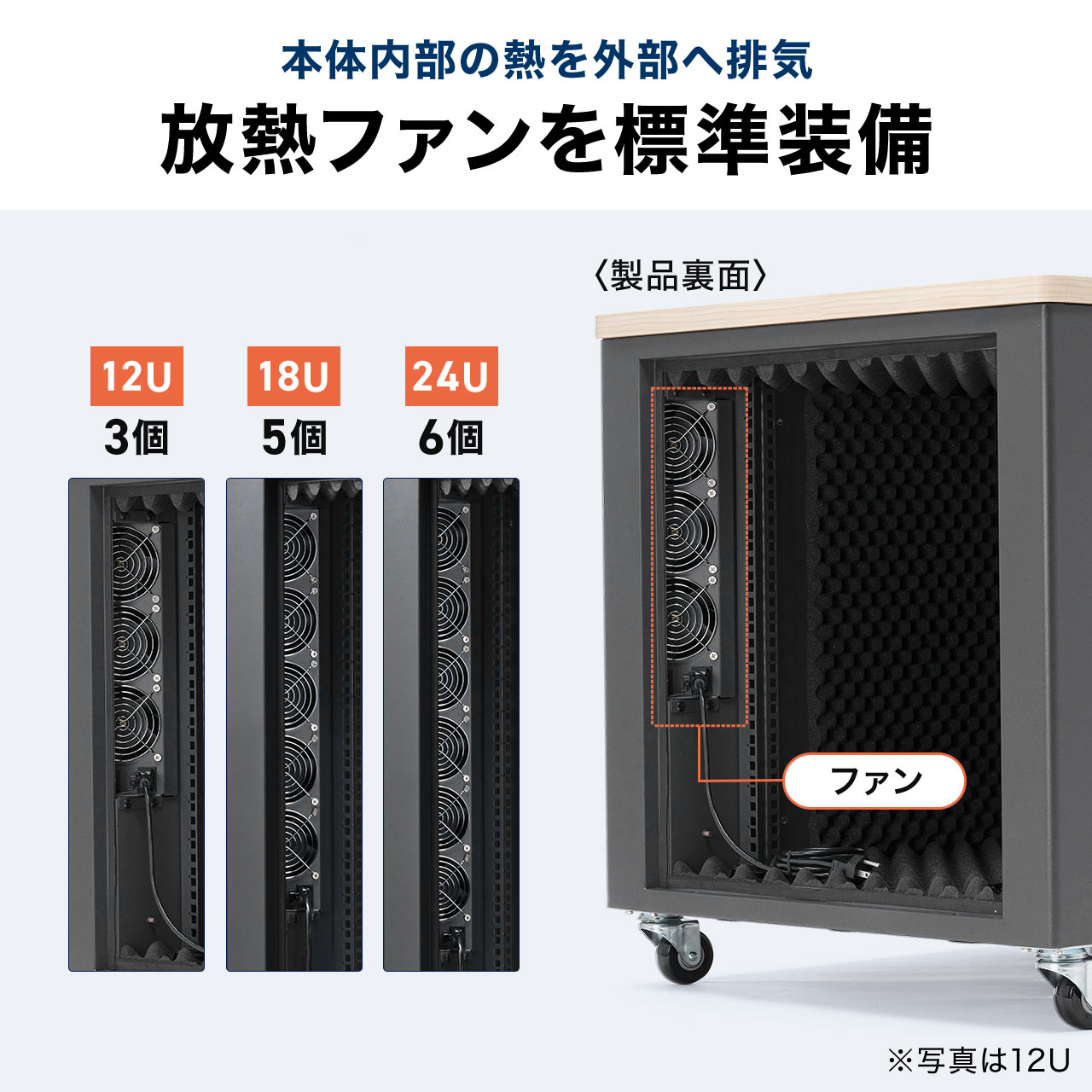 防音ラック 騒音低減ラック 19インチ 24U 中型 AVシステム 音響機器 奥行78.2cm 高さ126cm サンワサプライ製 100-SV036の画像