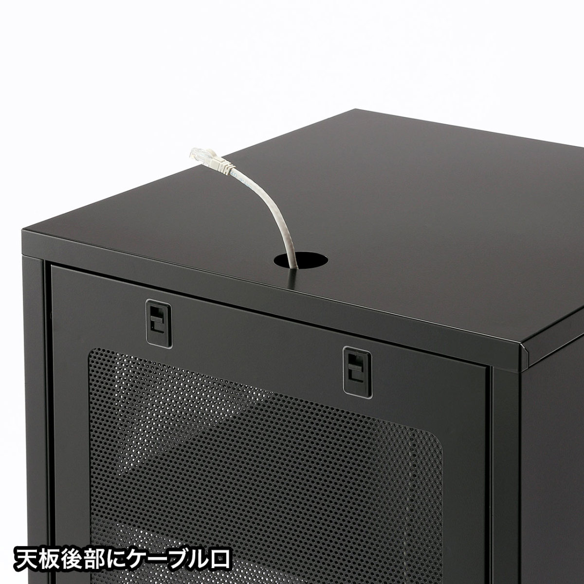 ネットワーク収納ラック 幅50cm 高さ70cm 奥行50cm 101-SBOX002BK｜sanwadirect｜04