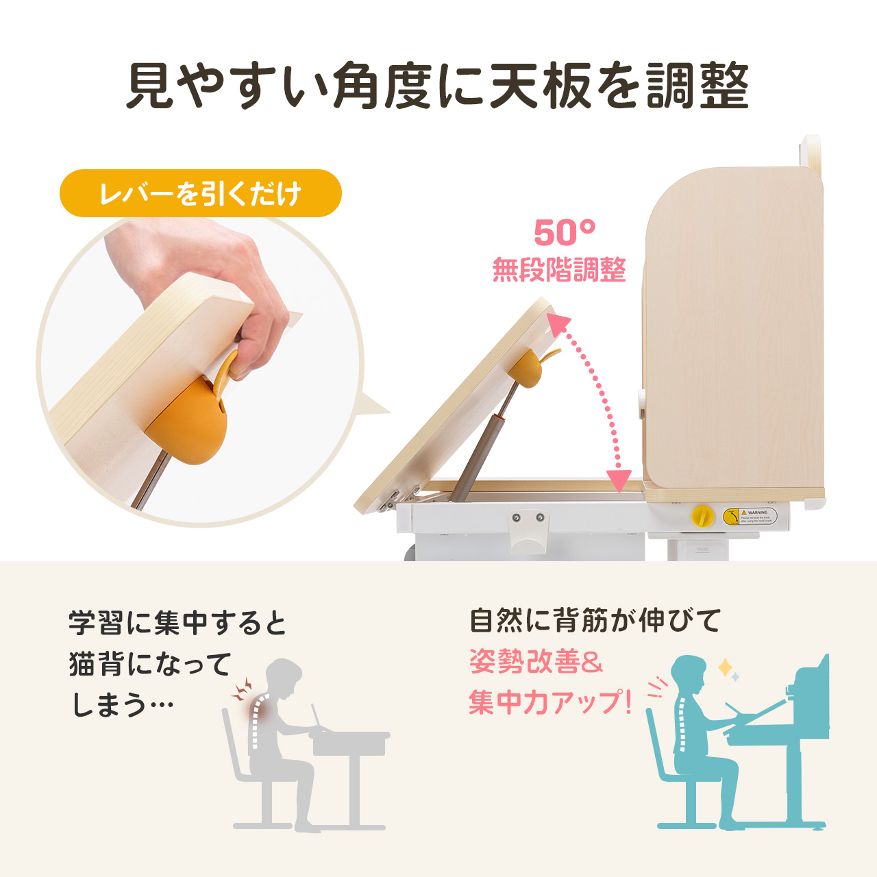 SANWA SUPPLY（サンワサプライ） 学習机 学習椅子セット品 勉強机 多