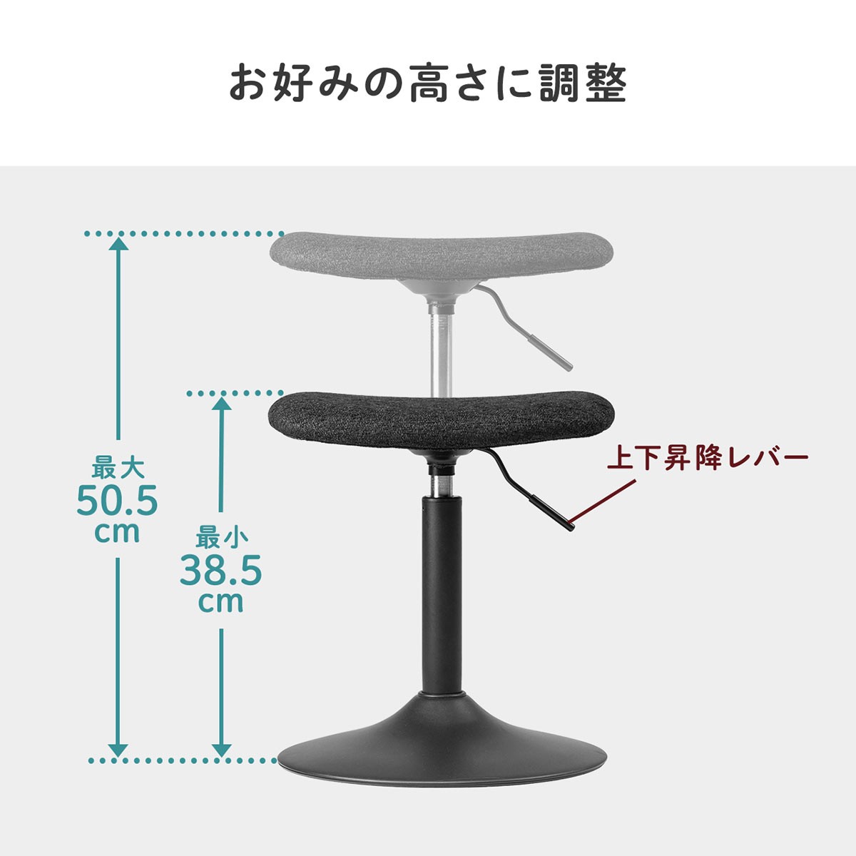 オットマン おしゃれ 脚置き 固定脚 キャスターなし 安定脚 布張り ファブリック チェア 踏み台 150-SNCH029｜sanwadirect｜07