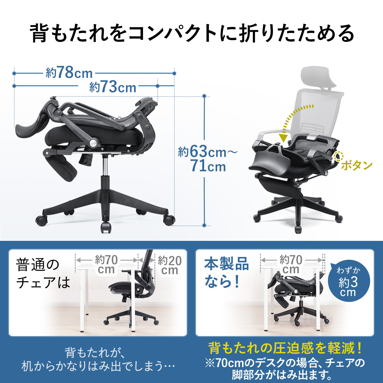 オフィス、ワークチェア（特徴：折りたたみ）｜椅子、スツール、座椅子 