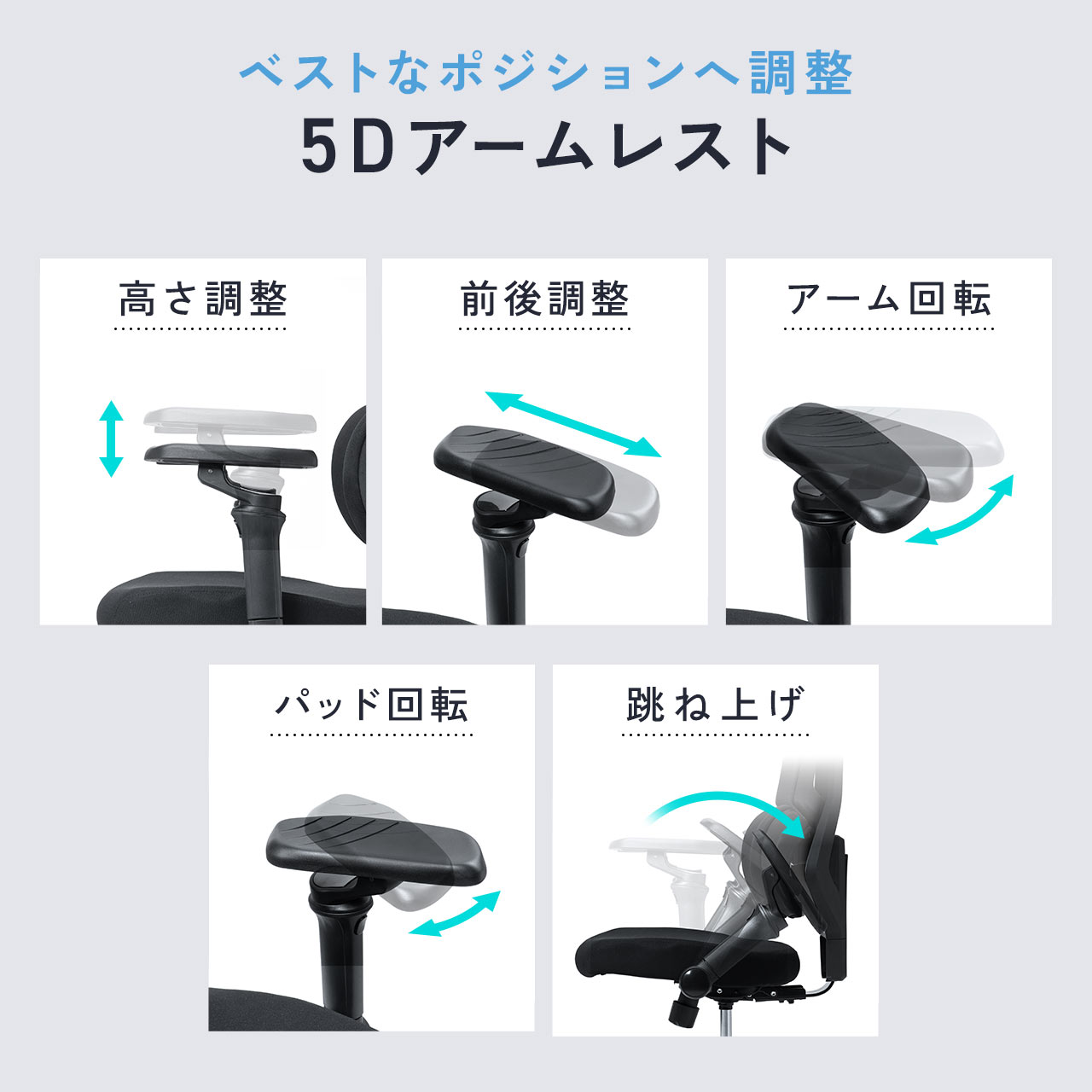SANWA SUPPLY（サンワサプライ） オフィスチェア メッシュ シンクロ
