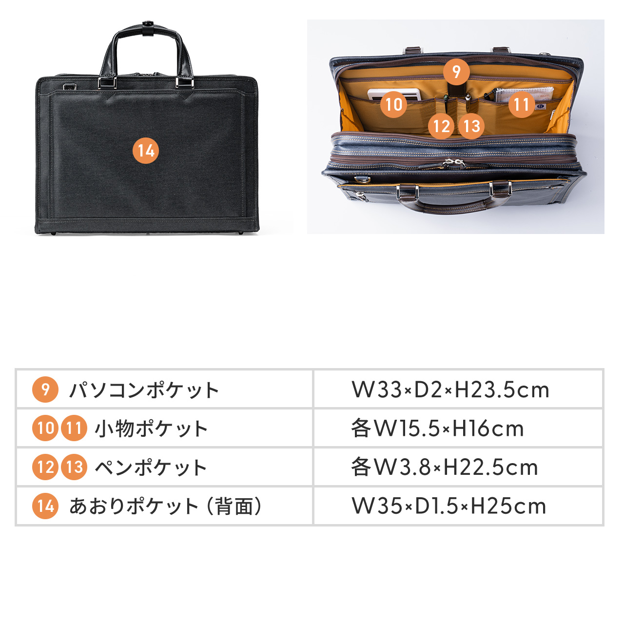 SANWA SUPPLY（サンワサプライ） ビジネスバッグ メンズ 防水加工 日本