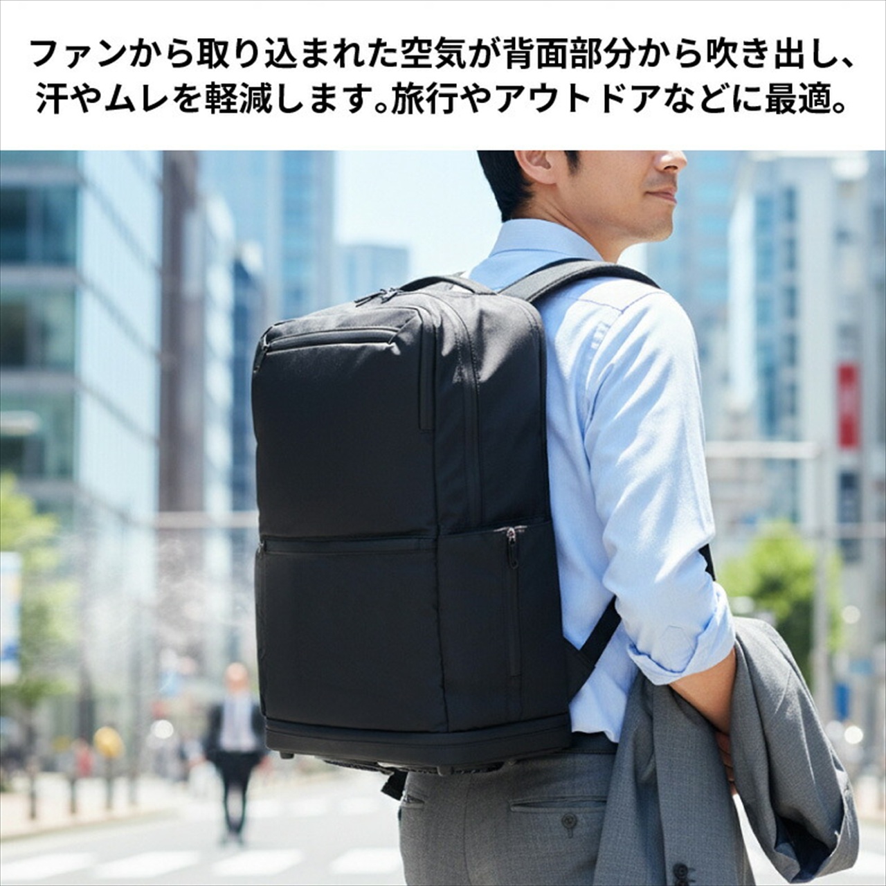 SANWA SUPPLY（サンワサプライ） ファン付きリュック 保冷剤付き 背中