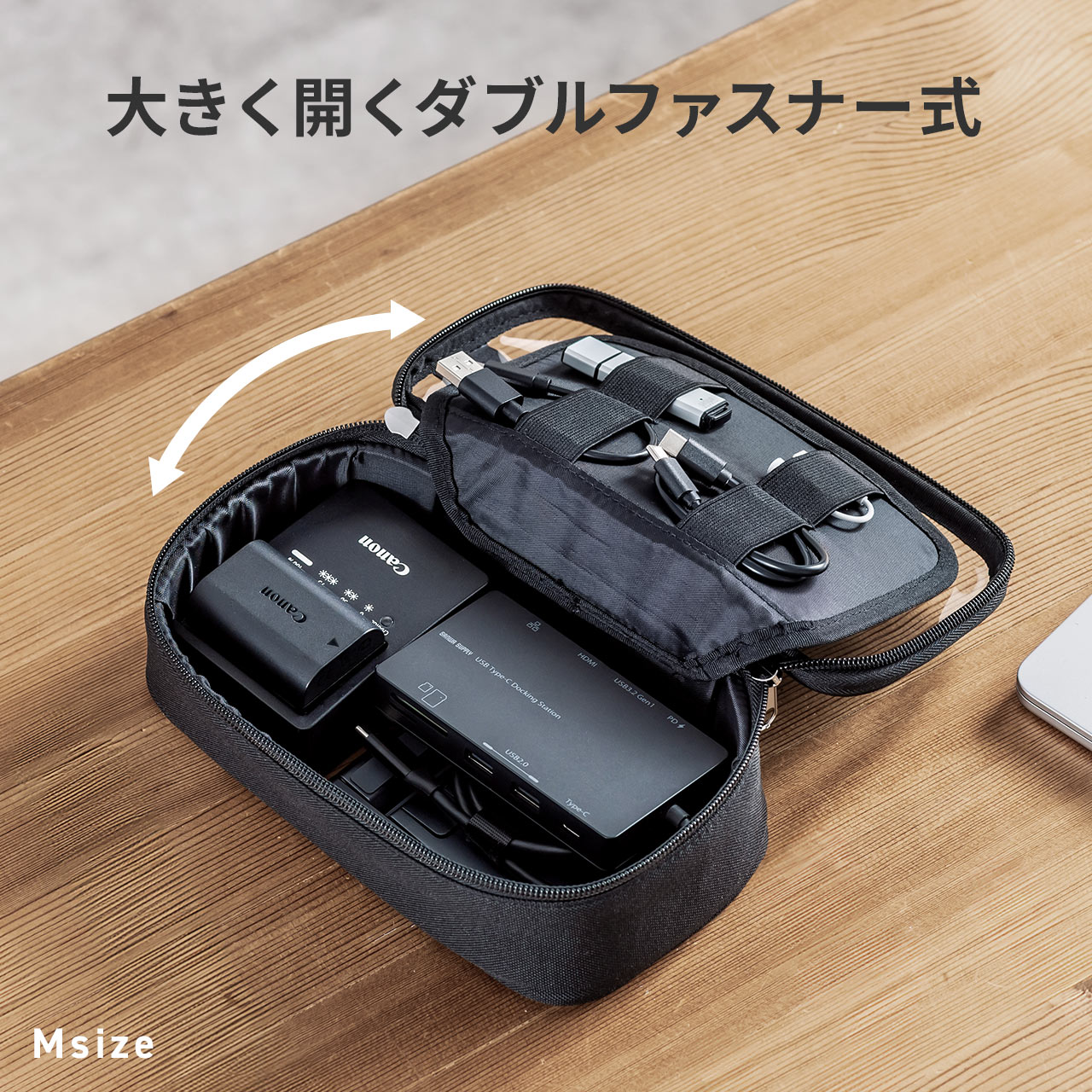 SANWA SUPPLY（サンワサプライ） クリアポーチ スクエア 透明 透ける