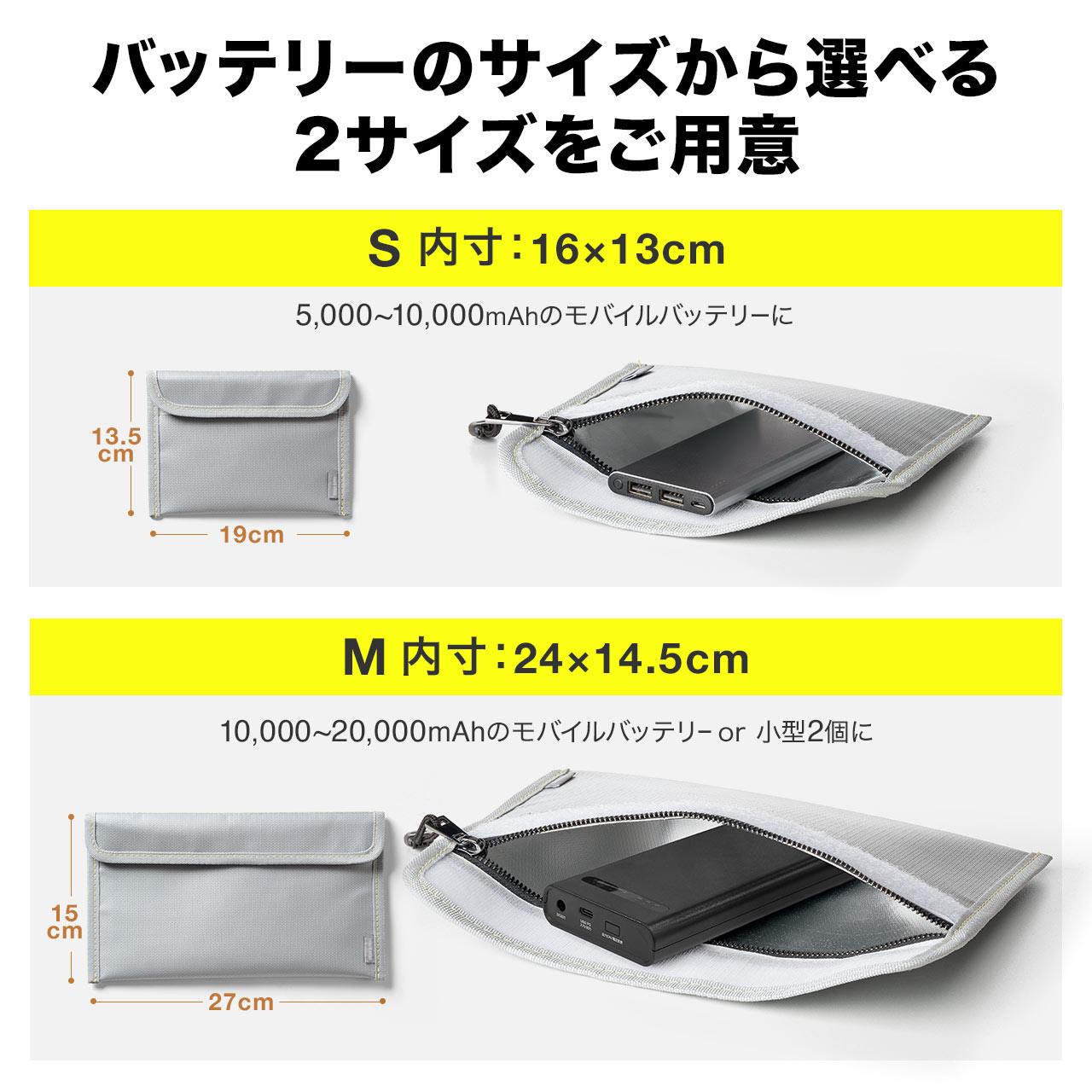 SANWA SUPPLY（サンワサプライ） モバイルバッテリーケース 難燃性
