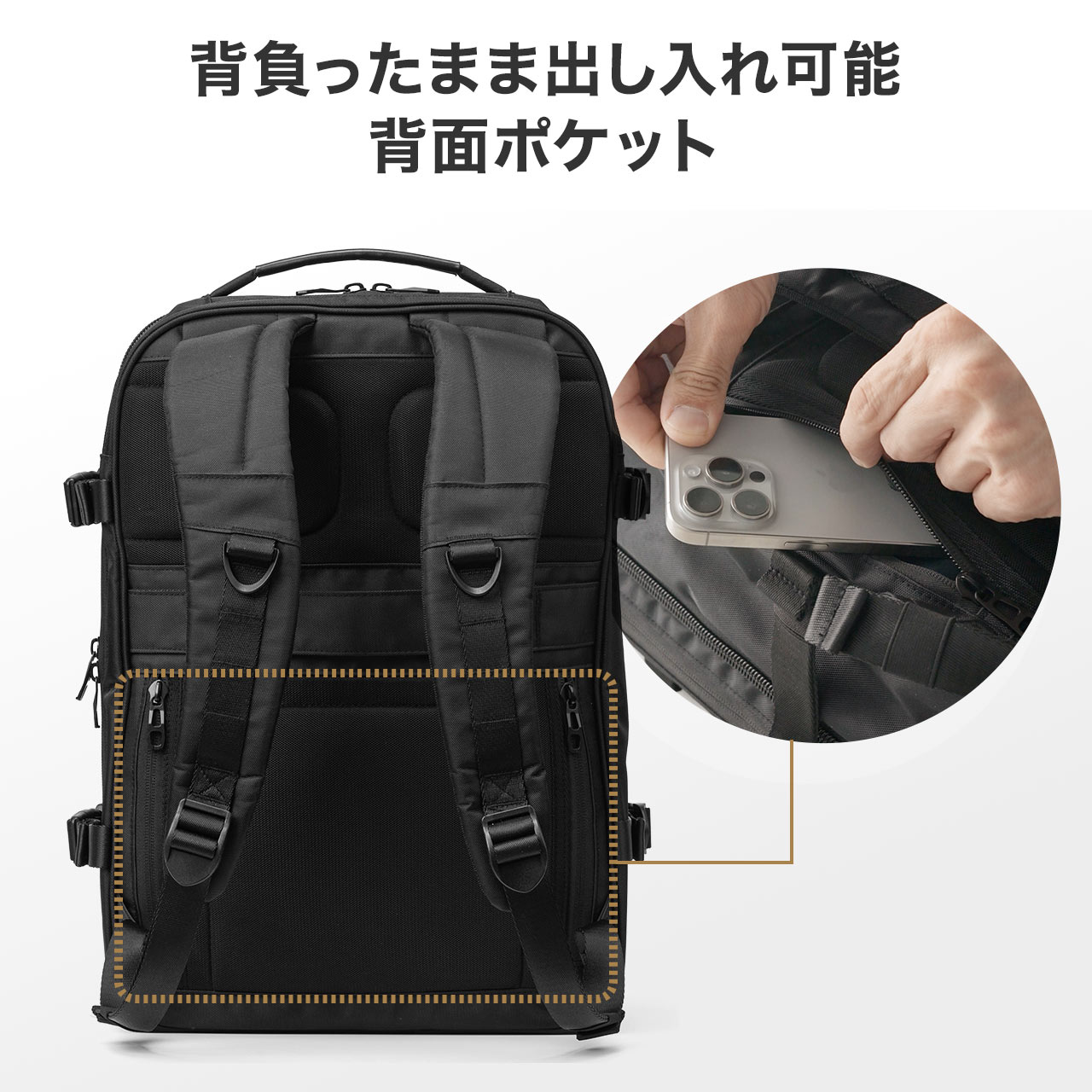 SANWA SUPPLY（サンワサプライ） ビジネスリュック メンズ 大容量