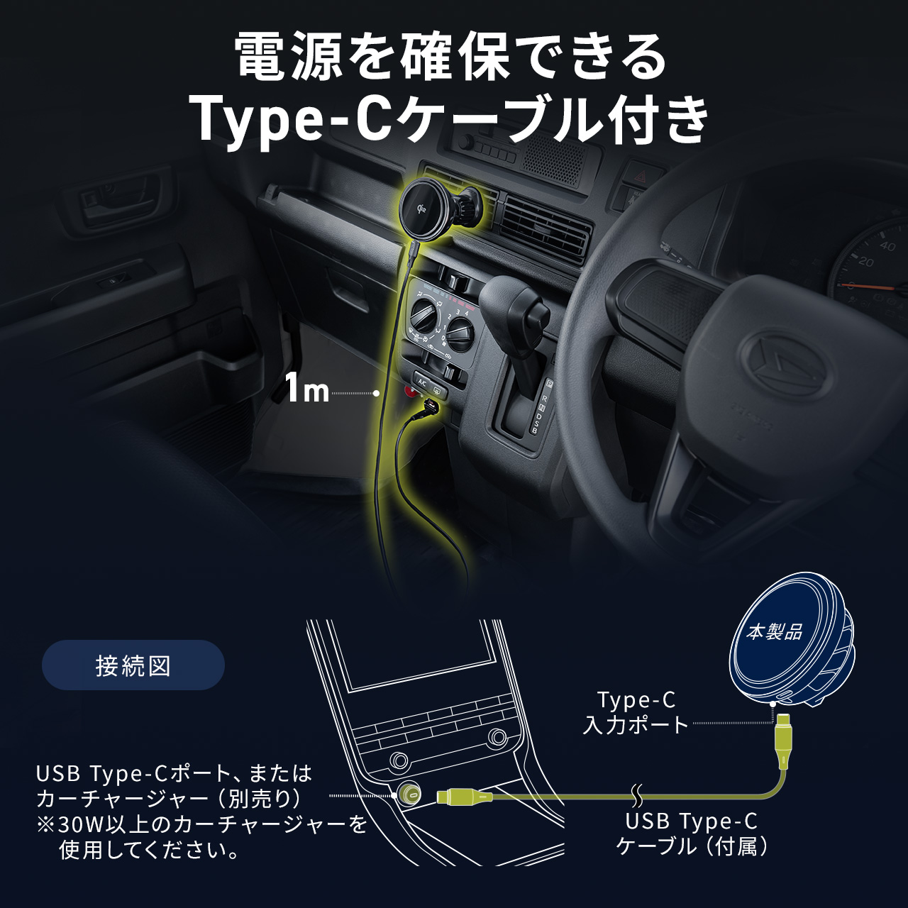SANWA SUPPLY（サンワサプライ） スマホホルダー 車載ホルダー Qi2