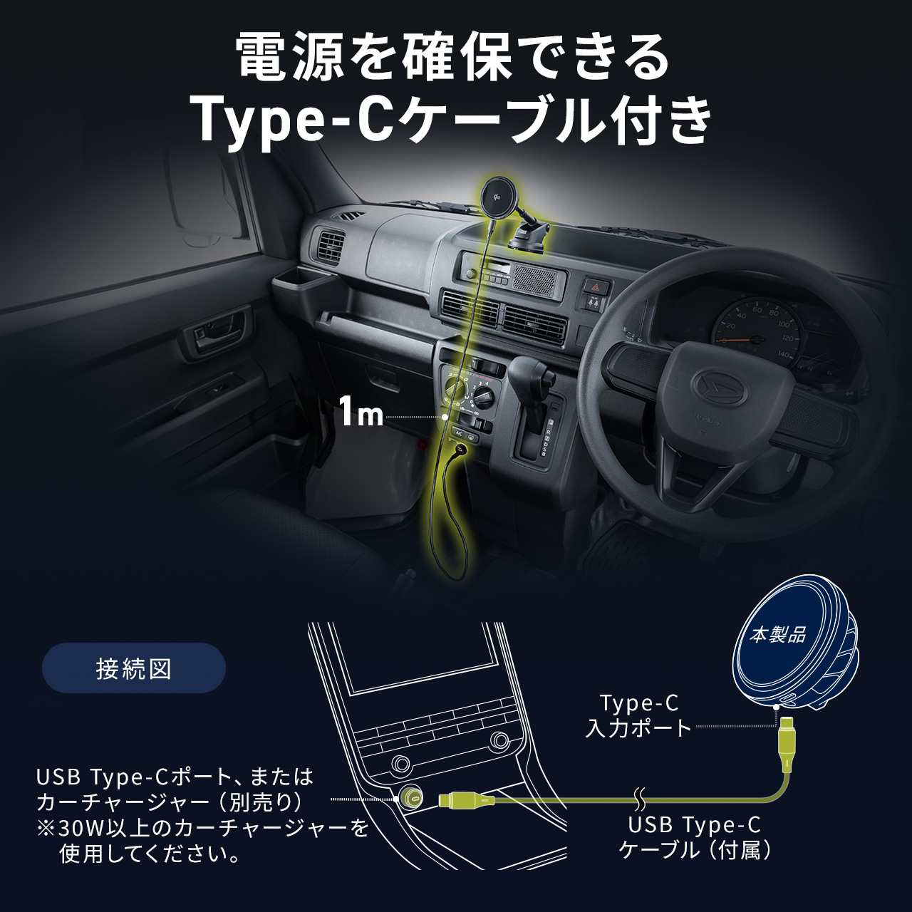 SANWA SUPPLY（サンワサプライ） スマホホルダー 車載ホルダー Qi2