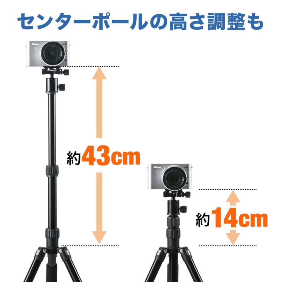三脚 カメラ 5階伸縮 軽量 ビデオ 200-DGCAM011｜sanwadirect｜11