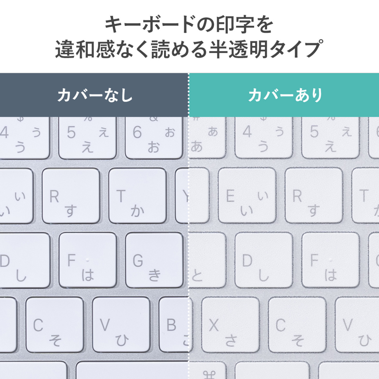 キーボードカバー Apple Magic Keyboard 専用 防塵カバー Touch ID対応 テンキーなし 2枚入り 200-FA009｜sanwadirect｜09