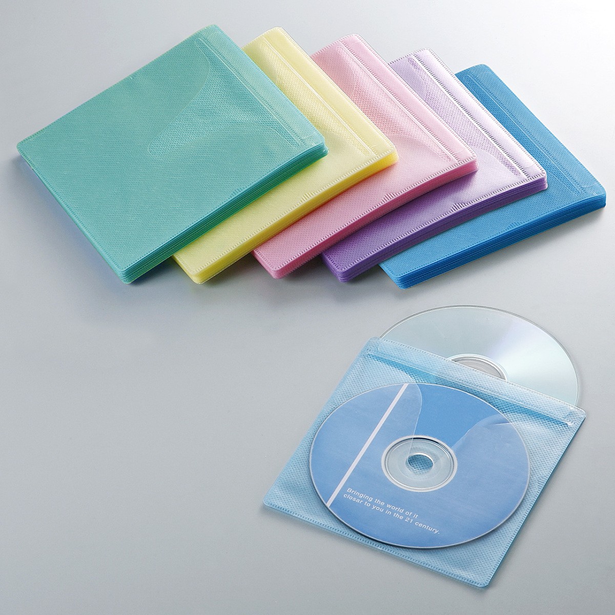 不織布ケース DVDケース CDケース 500枚セット 両面タイプ 2枚収納 スリム 薄型 ミックス DVD CD メディアケース ディスクケース 大容量 保管 200-FCD008MX-5｜sanwadirect｜07