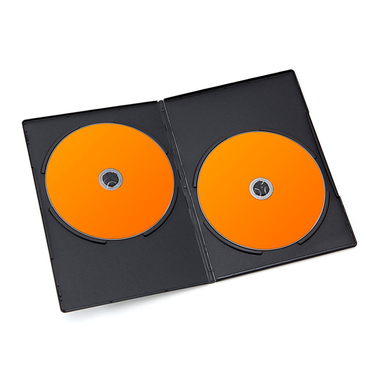 DVDケース トールケース 2枚収納 100枚セット スリム 薄型 7mm ブルーレイケース Blu-ray プラケース DVD CD BD 空ケース 200-FCD040BK-100