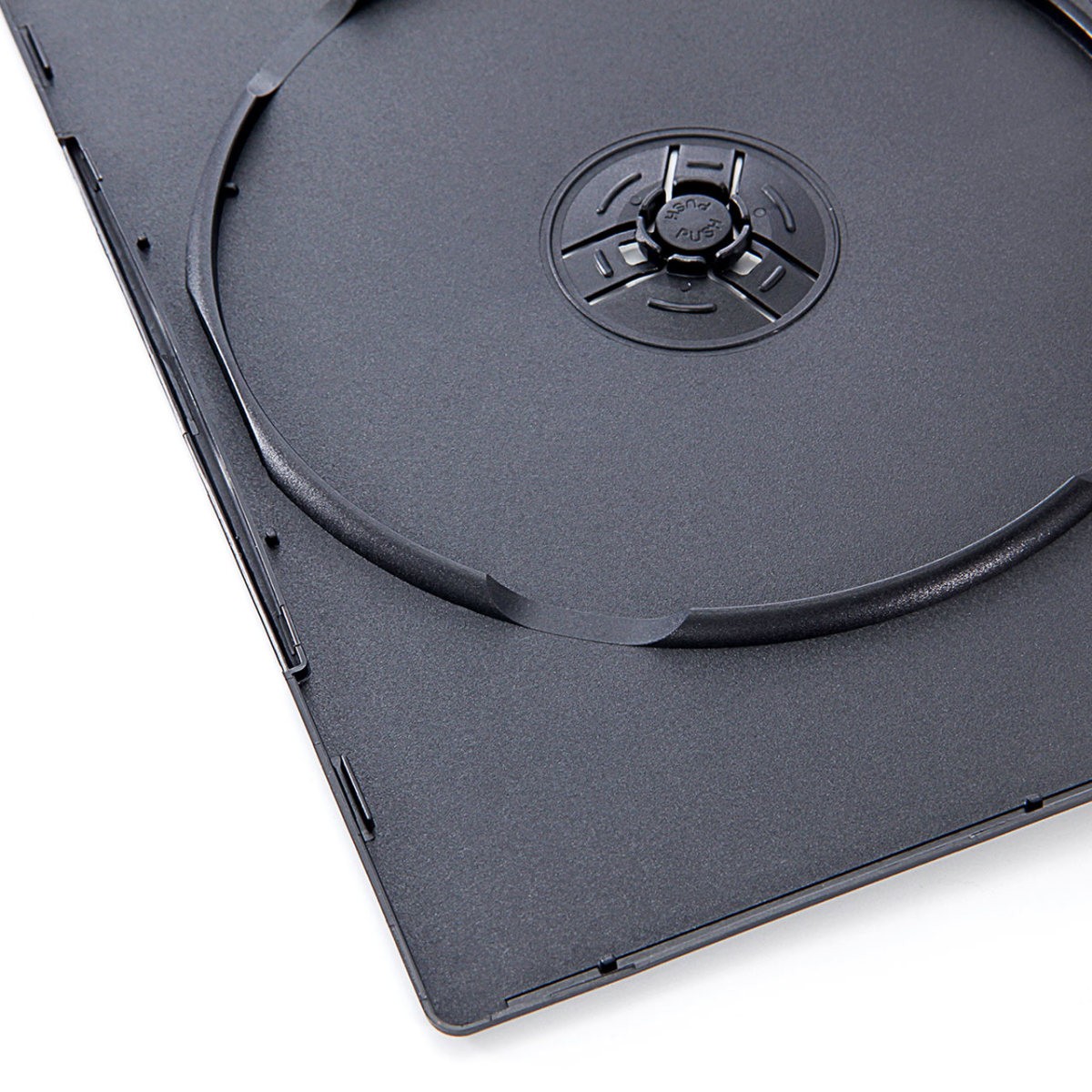 DVDケース トールケース 2枚収納 100枚セット スリム 薄型 7mm ブルーレイケース Blu-ray プラケース DVD CD BD 空ケース 200-FCD040BK-100
