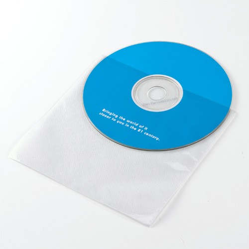 不織布ケース DVDケース CDケース 500枚セット 片面タイプ 1枚収納 スリム 薄型 ホワイト DVD CD メディアケース ディスクケース 大容量 保管 200-FCD044｜sanwadirect｜02