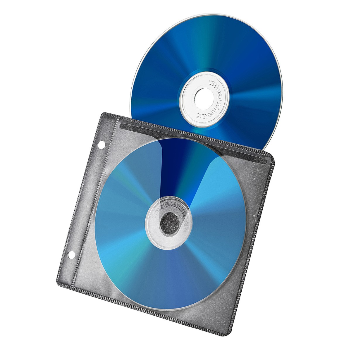 不織布ケース ブルーレイケース Blu-ray 100枚セット 両面タイプ 2枚収納 スリム 薄型 リング穴付き BD DVD CD メディアケース 空ケース 大容量 保管 200-FCD049｜sanwadirect｜10
