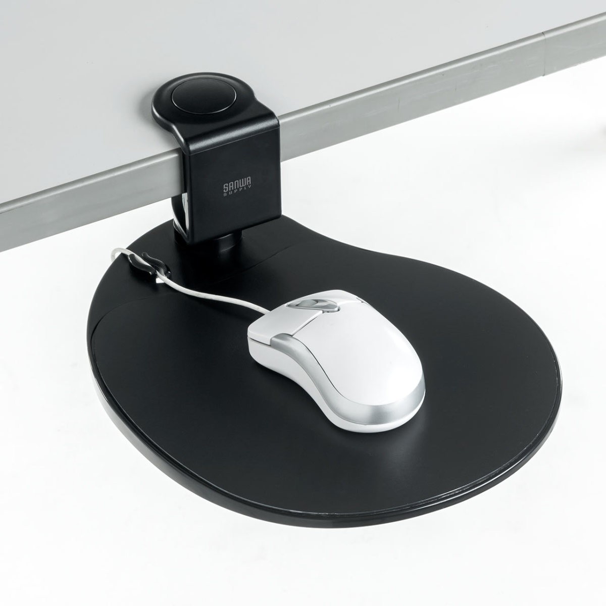 マウステーブル 後付け 360度回転 クランプ式 硬質プラスチックマウスパッド 200-MPD021｜sanwadirect｜11