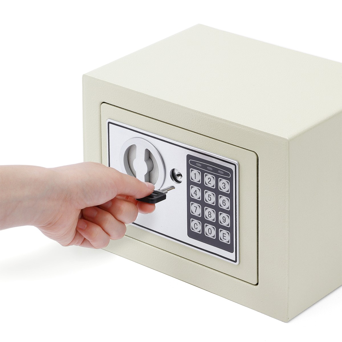 金庫 家庭用 小型 電子金庫 防犯対策 セキュリティー 鍵付き テンキー