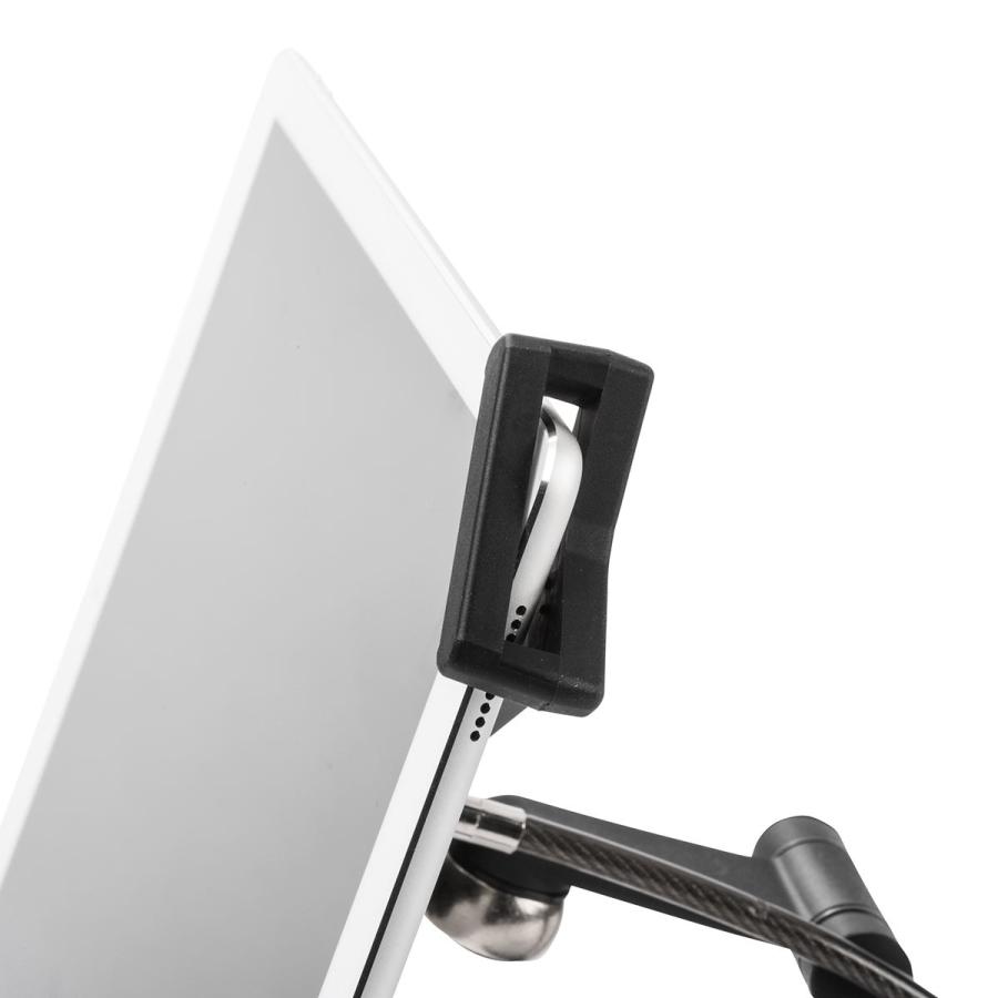 タブレットユニバーサル壁掛けホルダー 盗難防止セキュリティロックとキー付き 回転デザイン マルチアングル 任意調節 8 10.1インチ用ブラケット  iPad Air